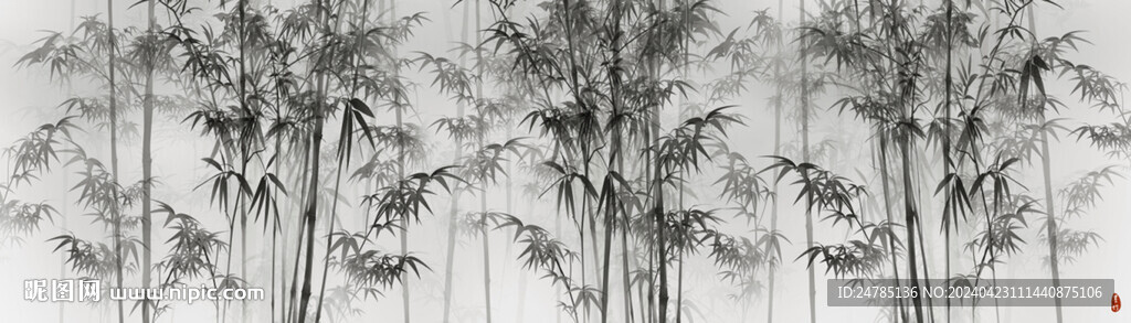 水墨竹子