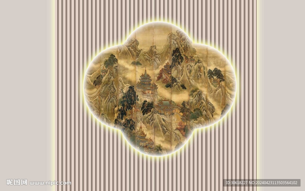 新中式背景墙