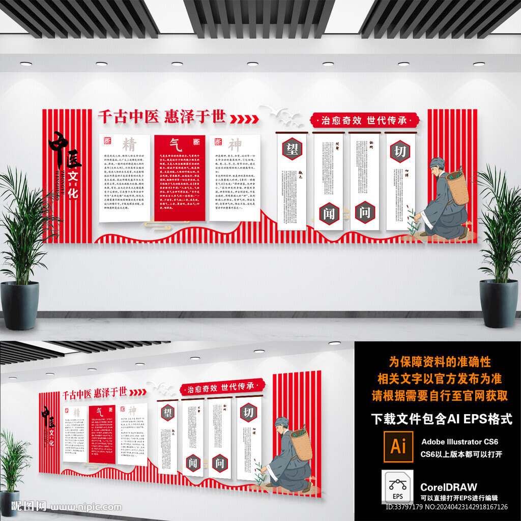 古典中医院文化墙