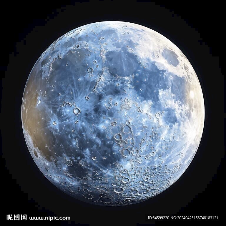 月球表面灯箱素材