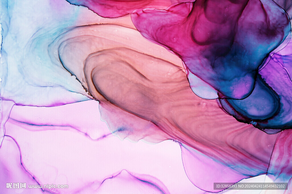 炫彩水彩水墨装饰画背景