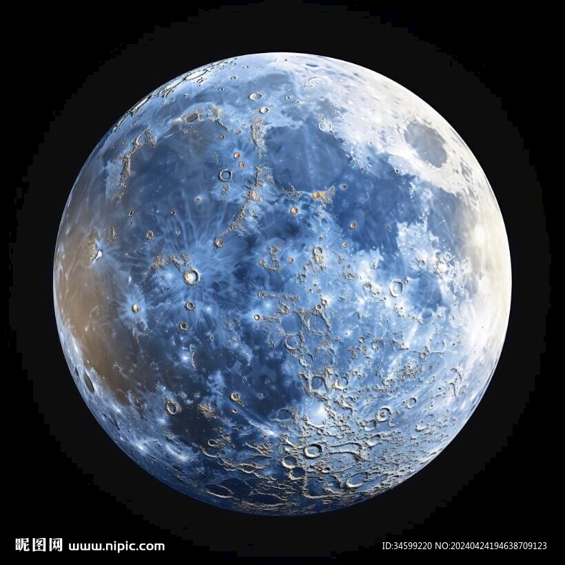 月球表面灯箱素材