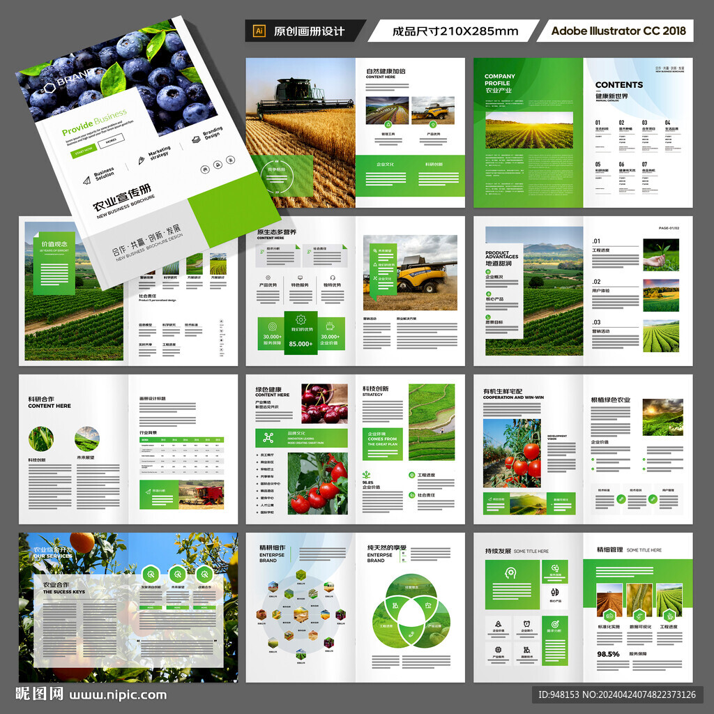 农业画册模板