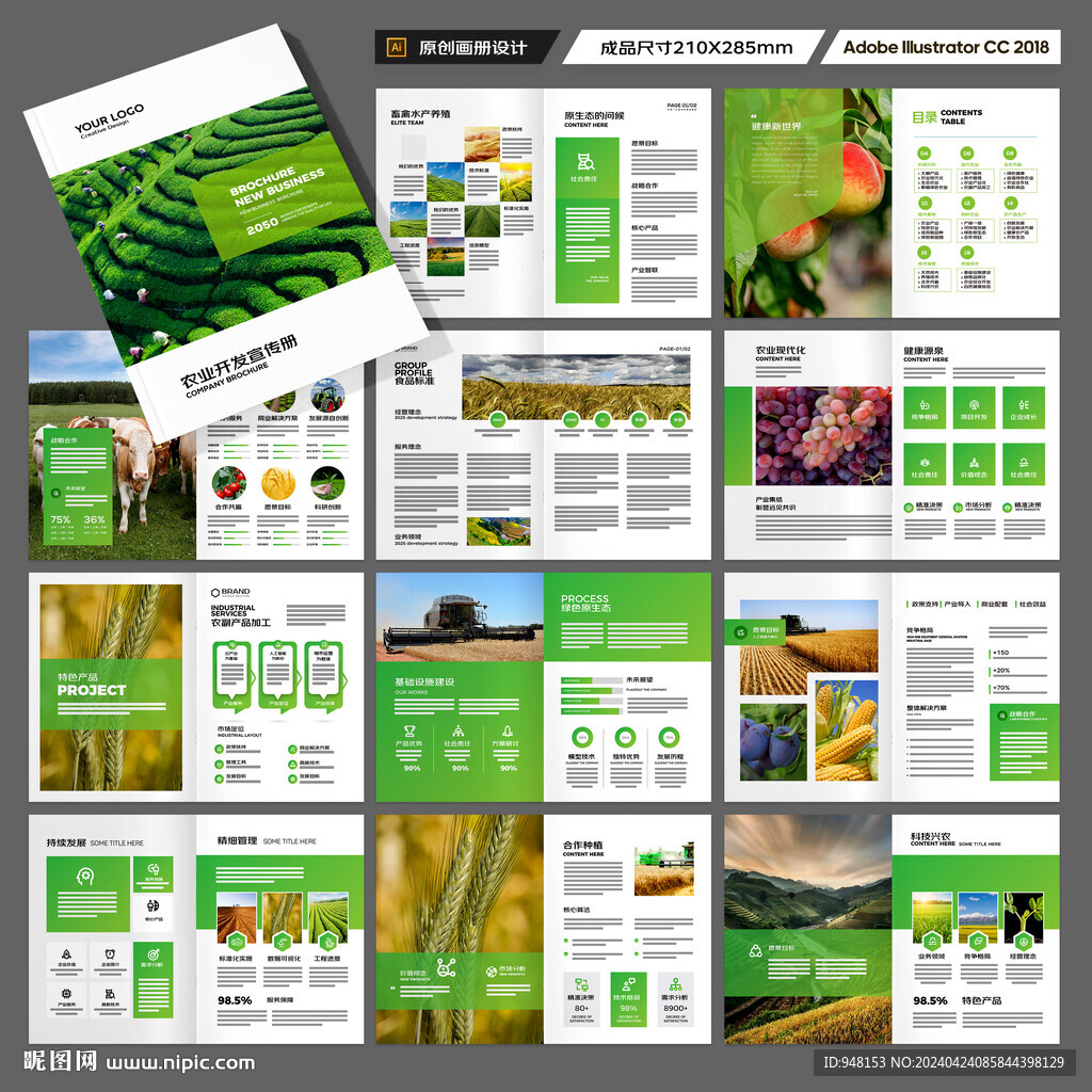 农业画册模板
