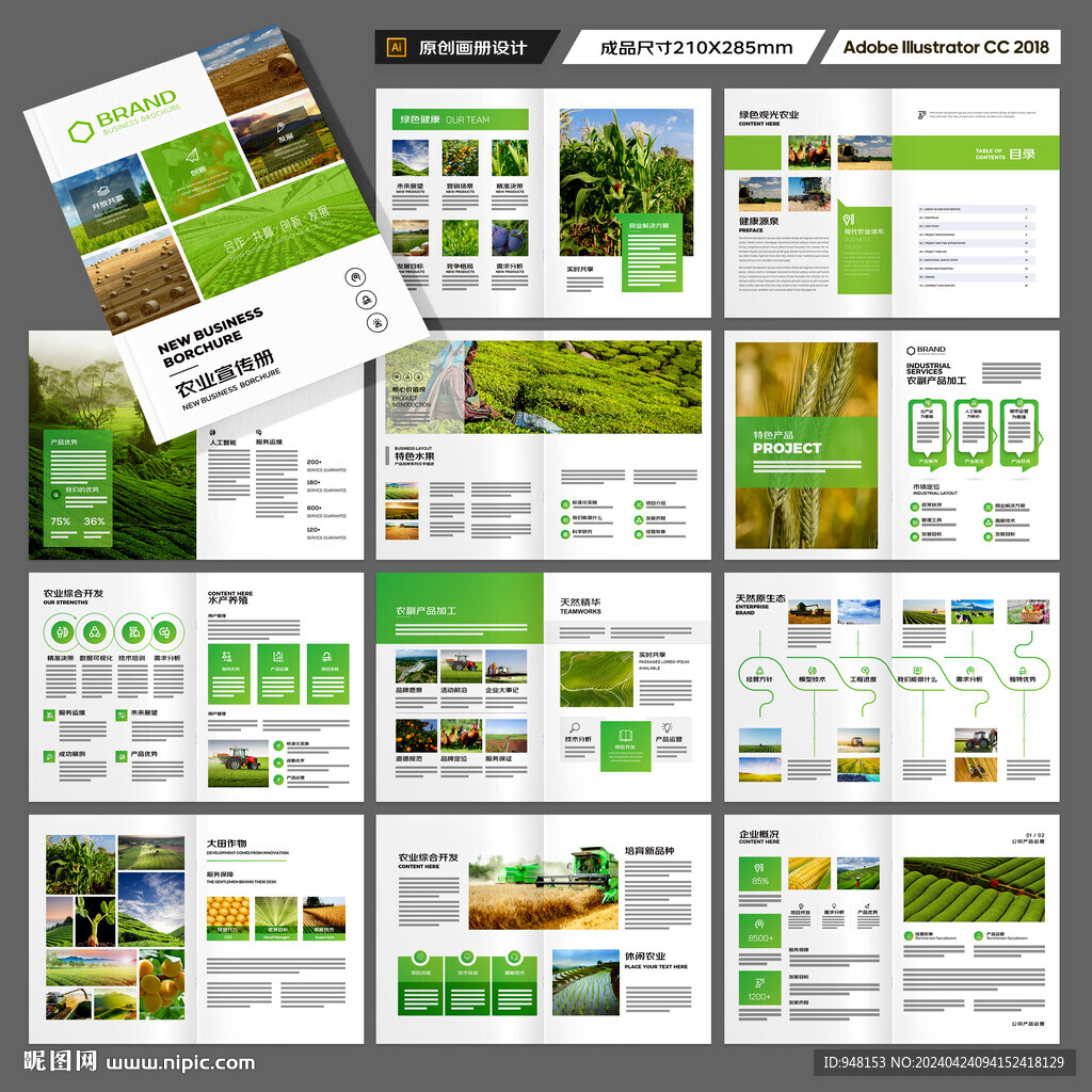 农业画册模板