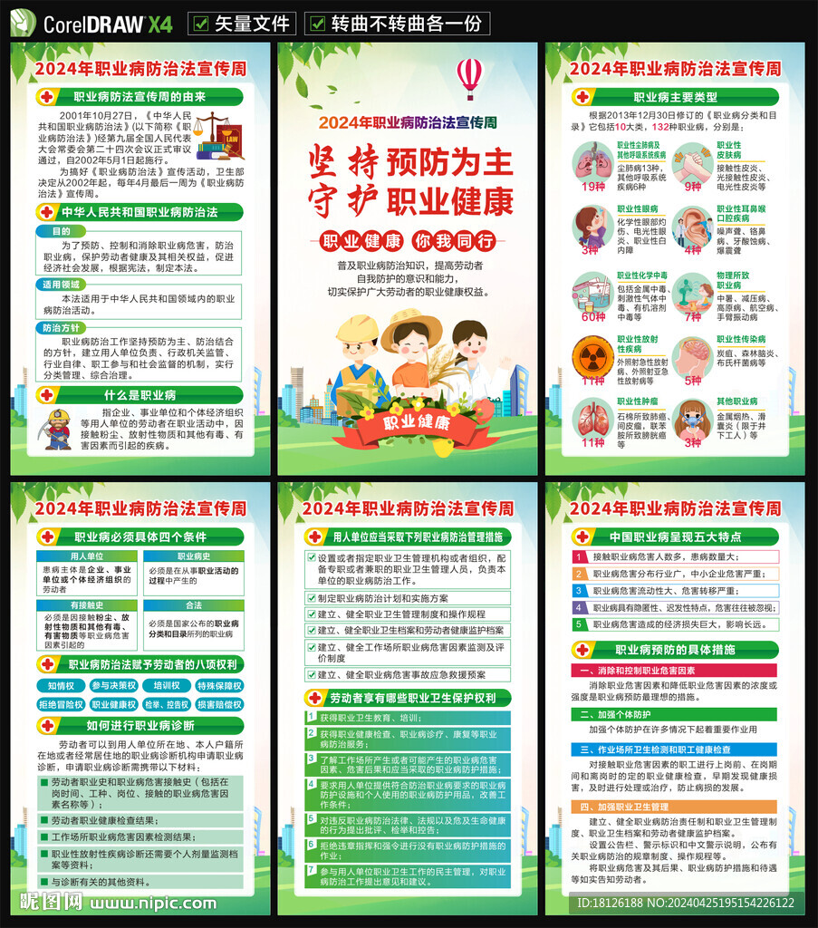 职业病防治法宣传周海报