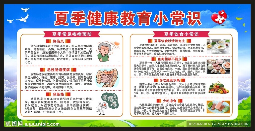 夏季健康教育宣传栏