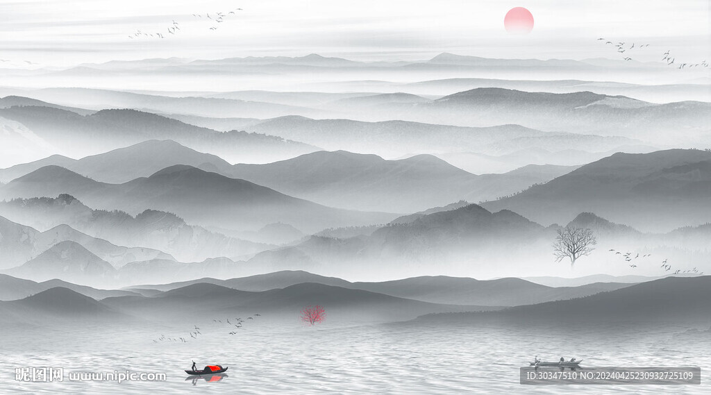 水墨山水画