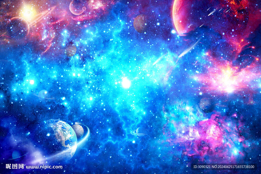 梦幻外太空星球宇宙银河星空