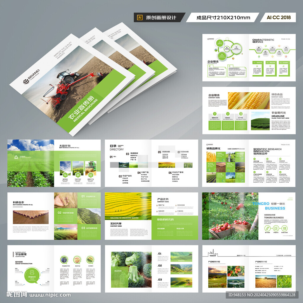 方形农产品画册