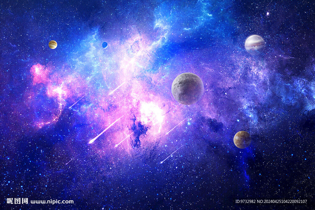 紫色星空图