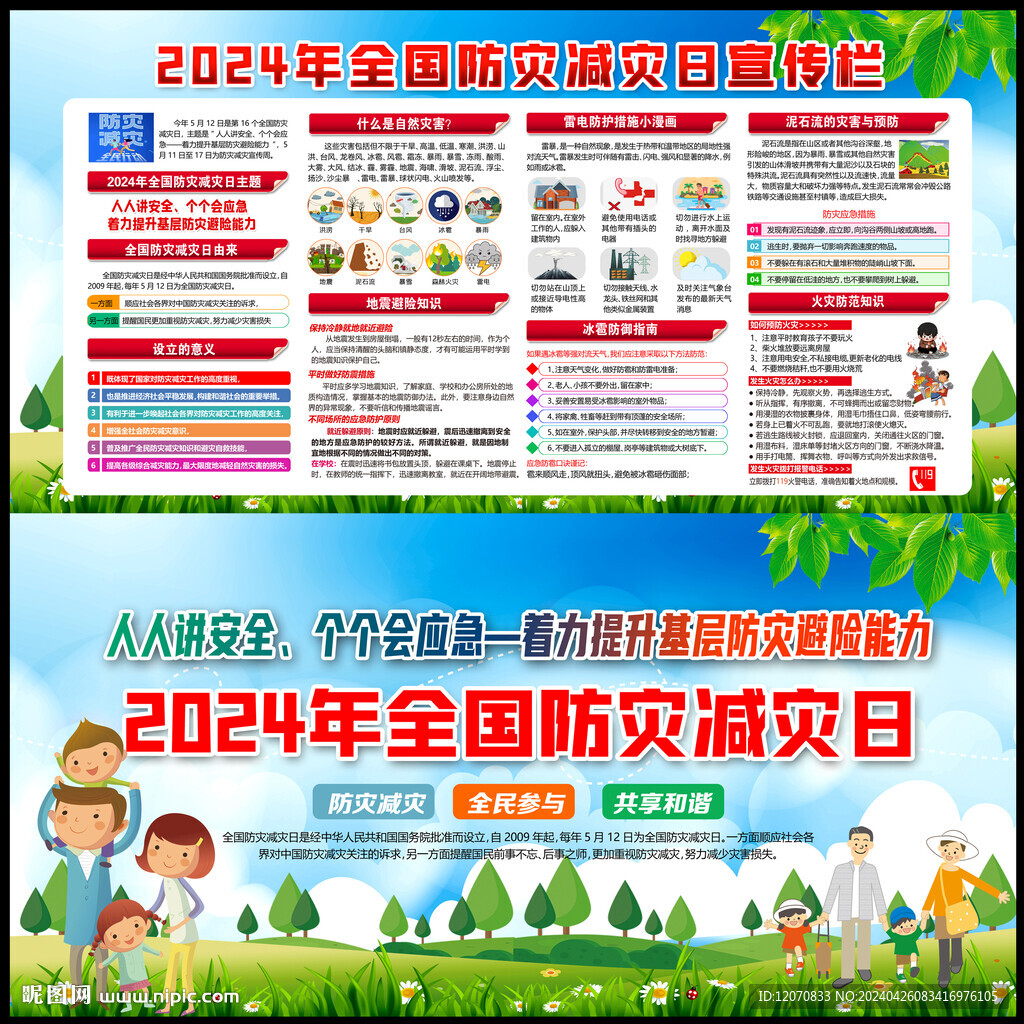 防灾减灾展板