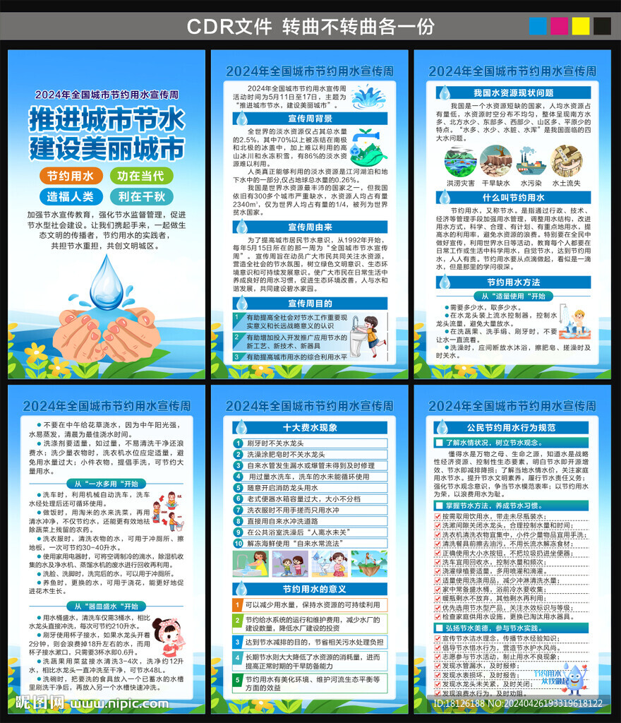 全国城市节约用水宣传周三海报