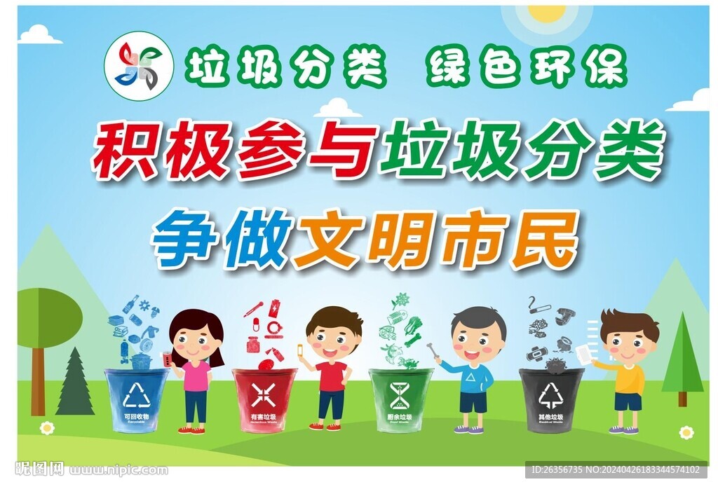 校园垃圾分类海报