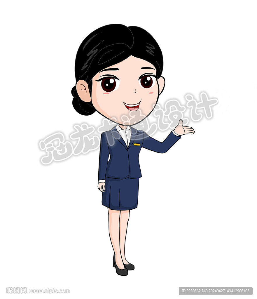 卡通银行美女矢量插图