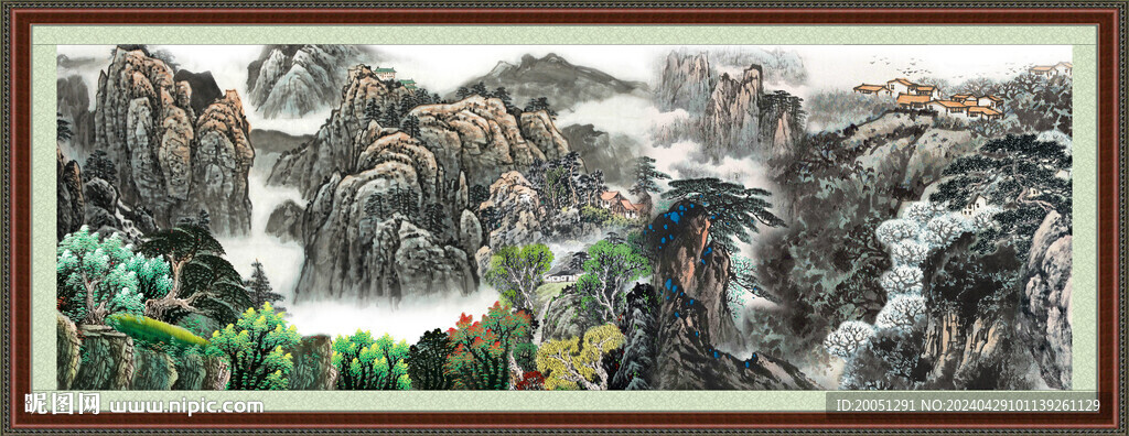 聚宝盆风水画 
