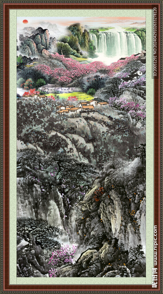 聚宝盆风水画 