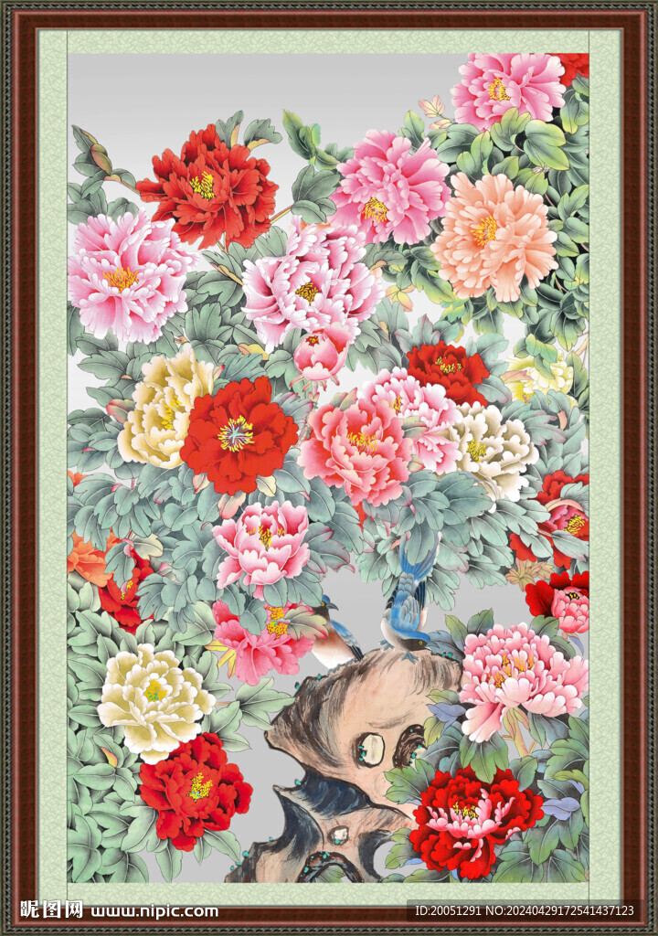 国画牡丹 