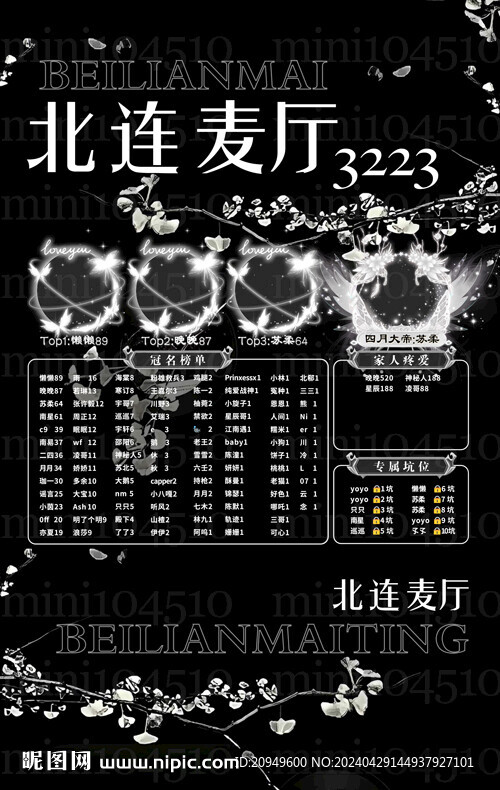 冠名列表海报设计