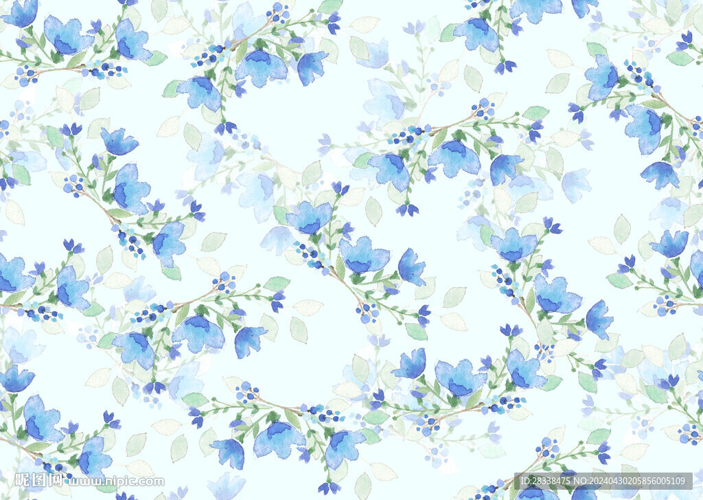 水彩花