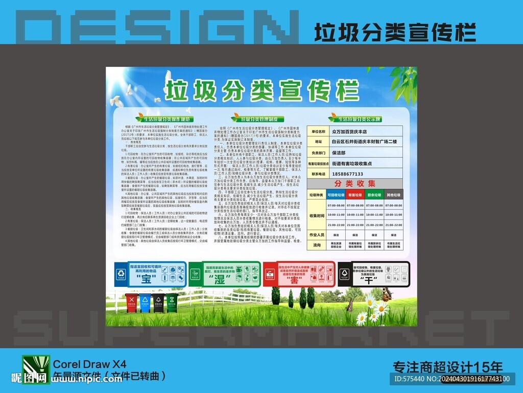 垃圾分类宣传栏