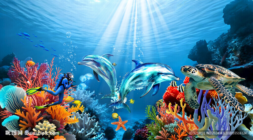 海底世界海豚