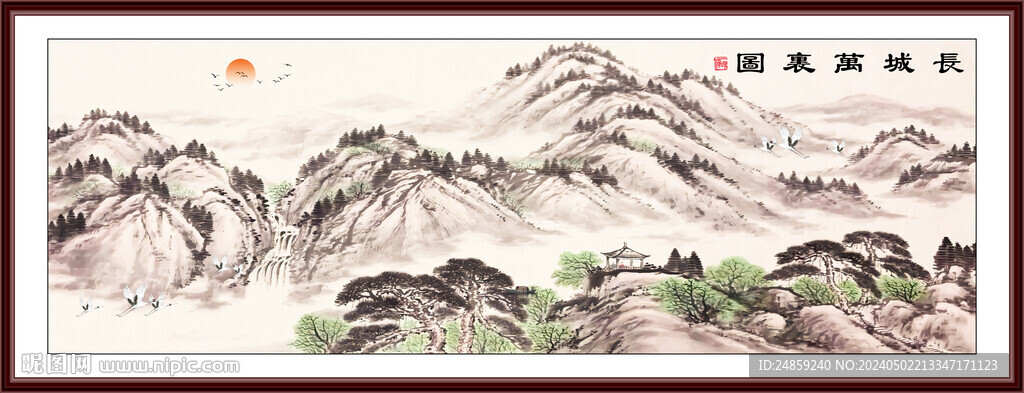 水墨山水风景装饰画