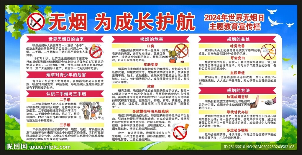 世界无烟日宣传栏