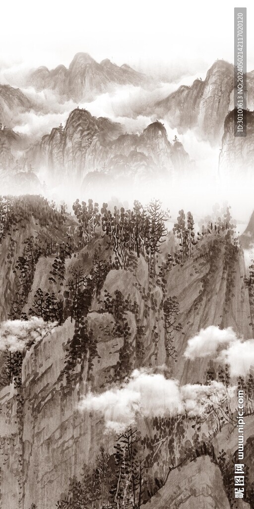 高清 新款山水玄关 TiF分层