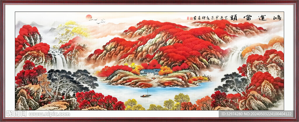 山水画山水风景