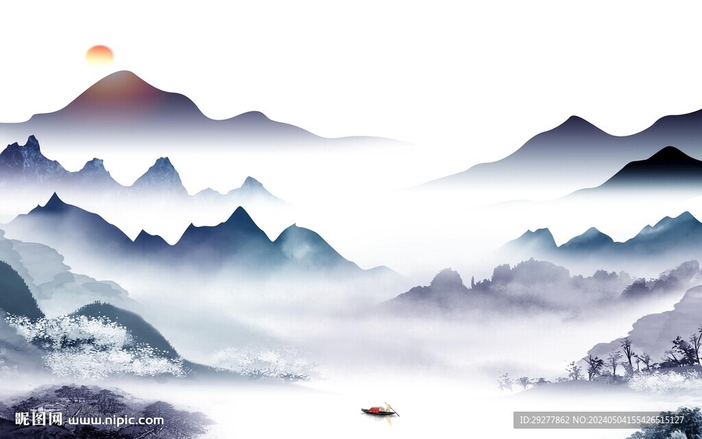 大气 新传中式山水 TIF分层