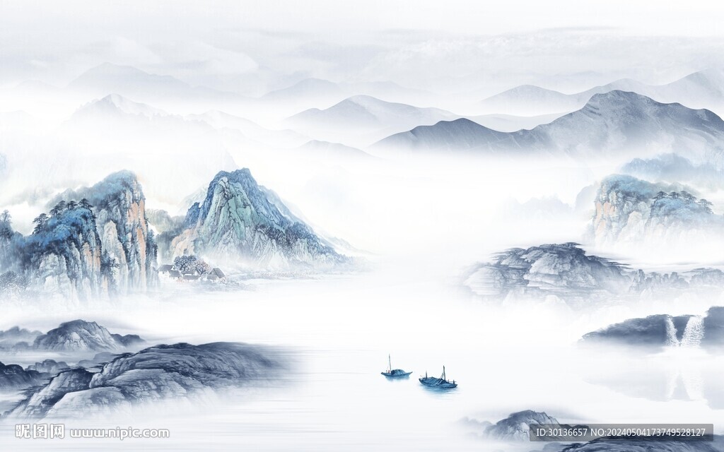 高档 清晰高端山水 TiF分层
