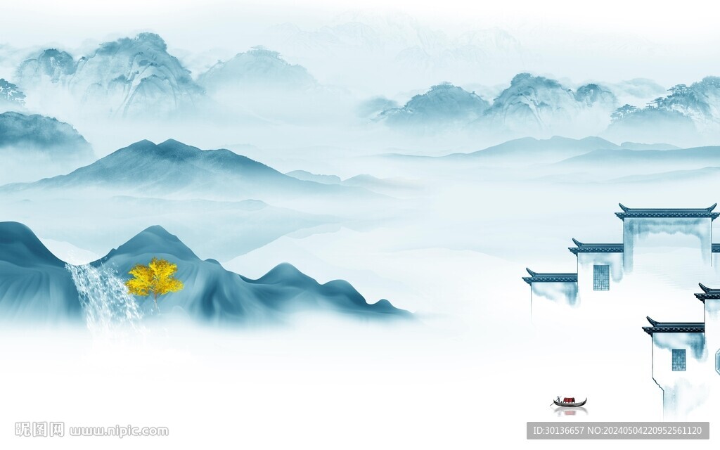 简约 清晰高端山水 TiF分层