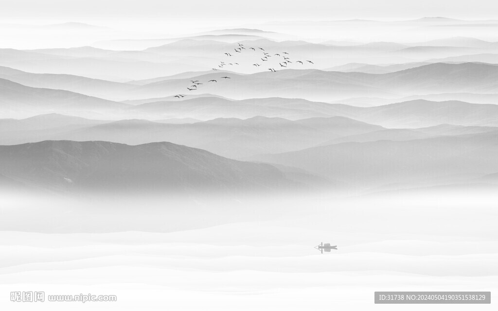 山水水墨画