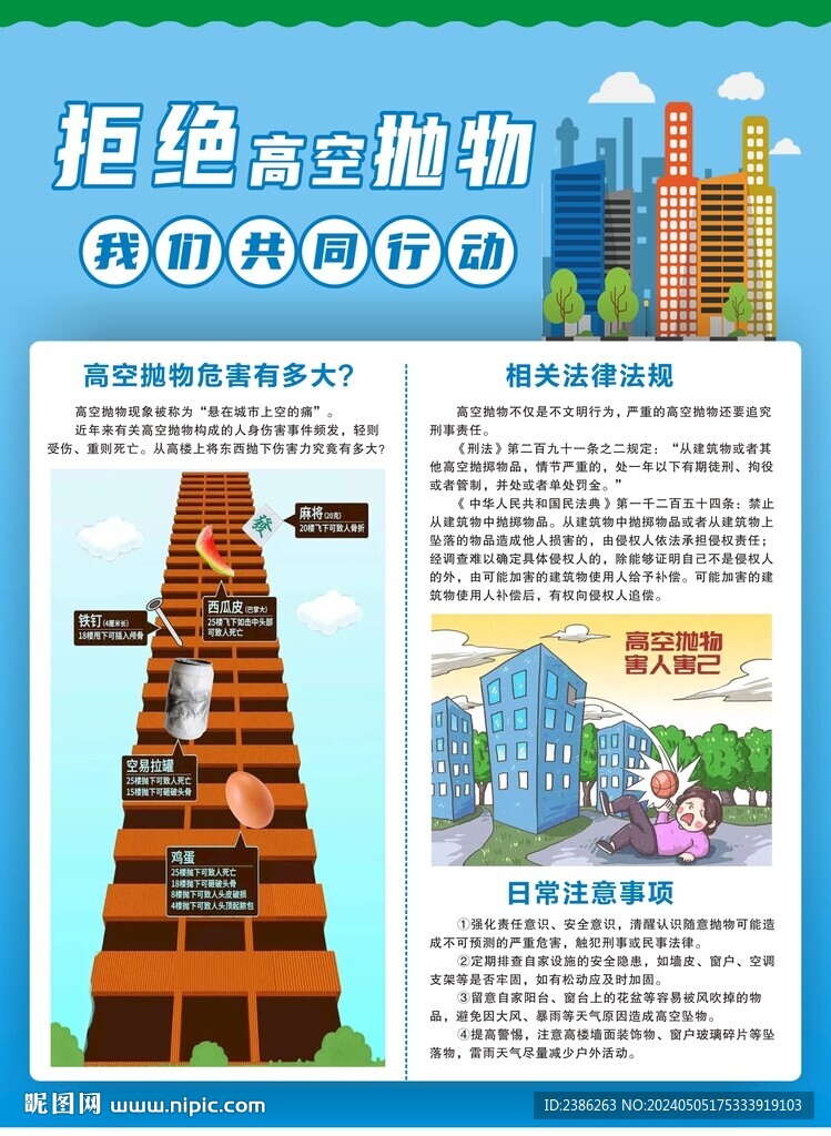 拒绝高空抛物