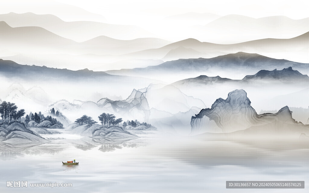 高档 极简高端山水 TiF分层