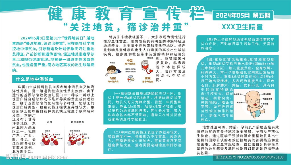 地中海贫血宣传栏