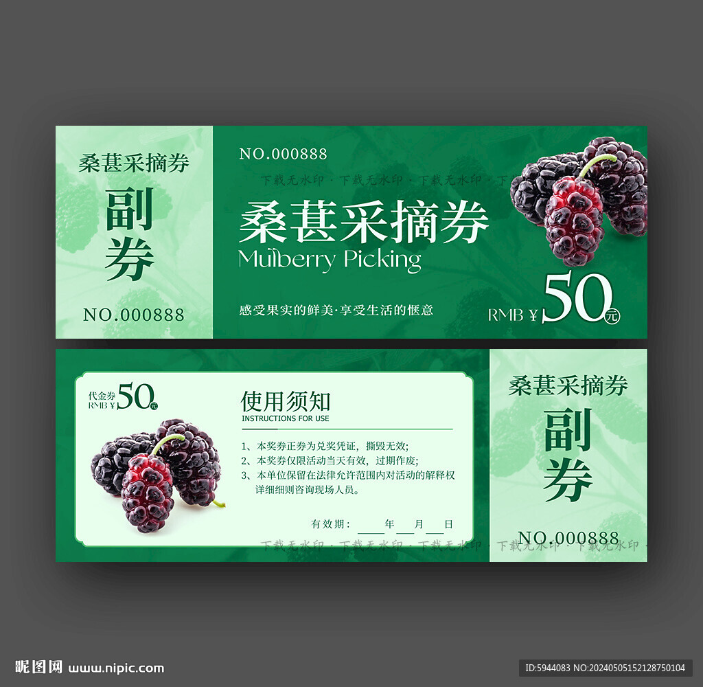 桑葚采摘券
