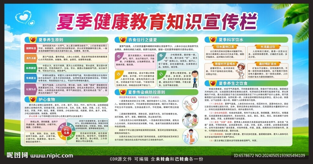 夏季健康教育宣传栏