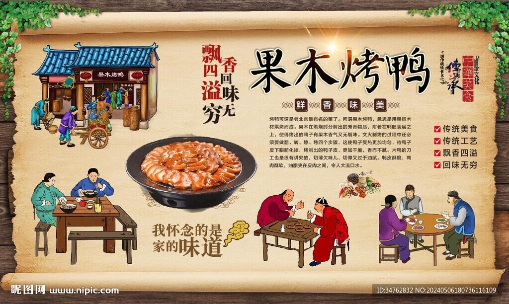 果木烤鸭