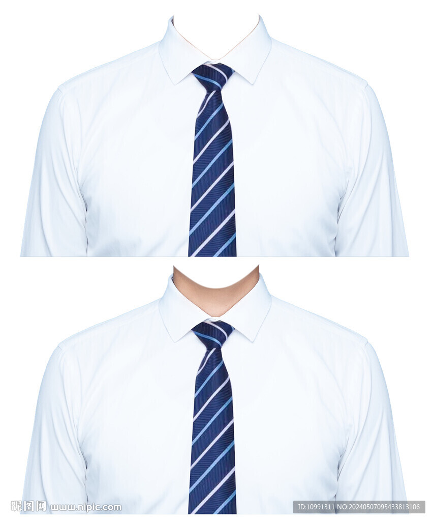 男证件照白衬衫衣服素材