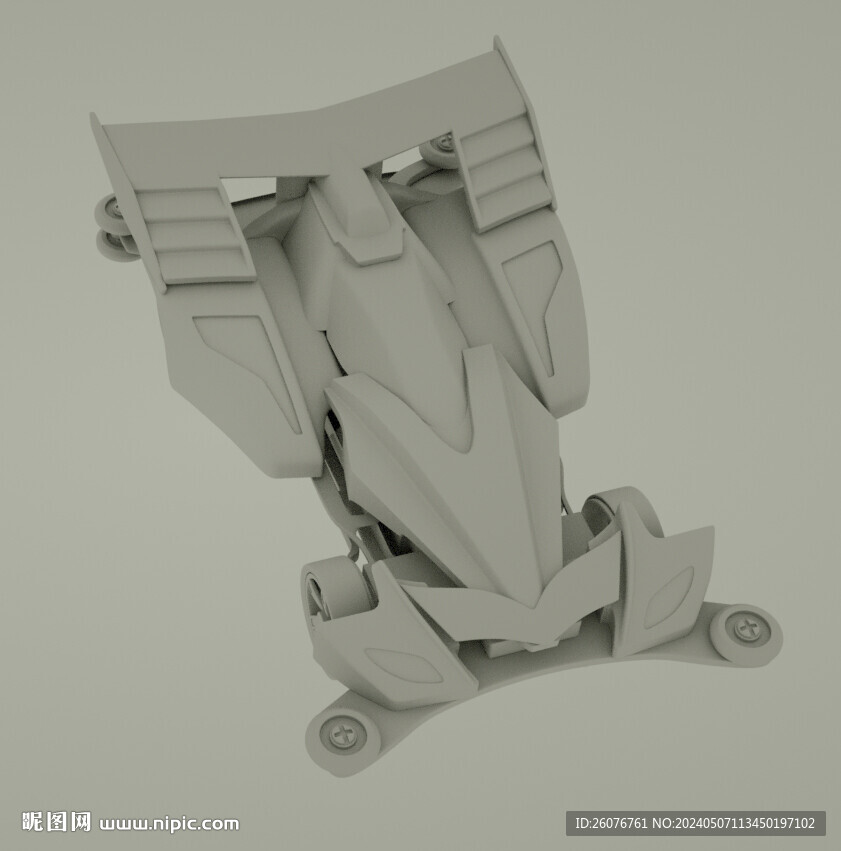 飓风音速四驱赛车C4D建模