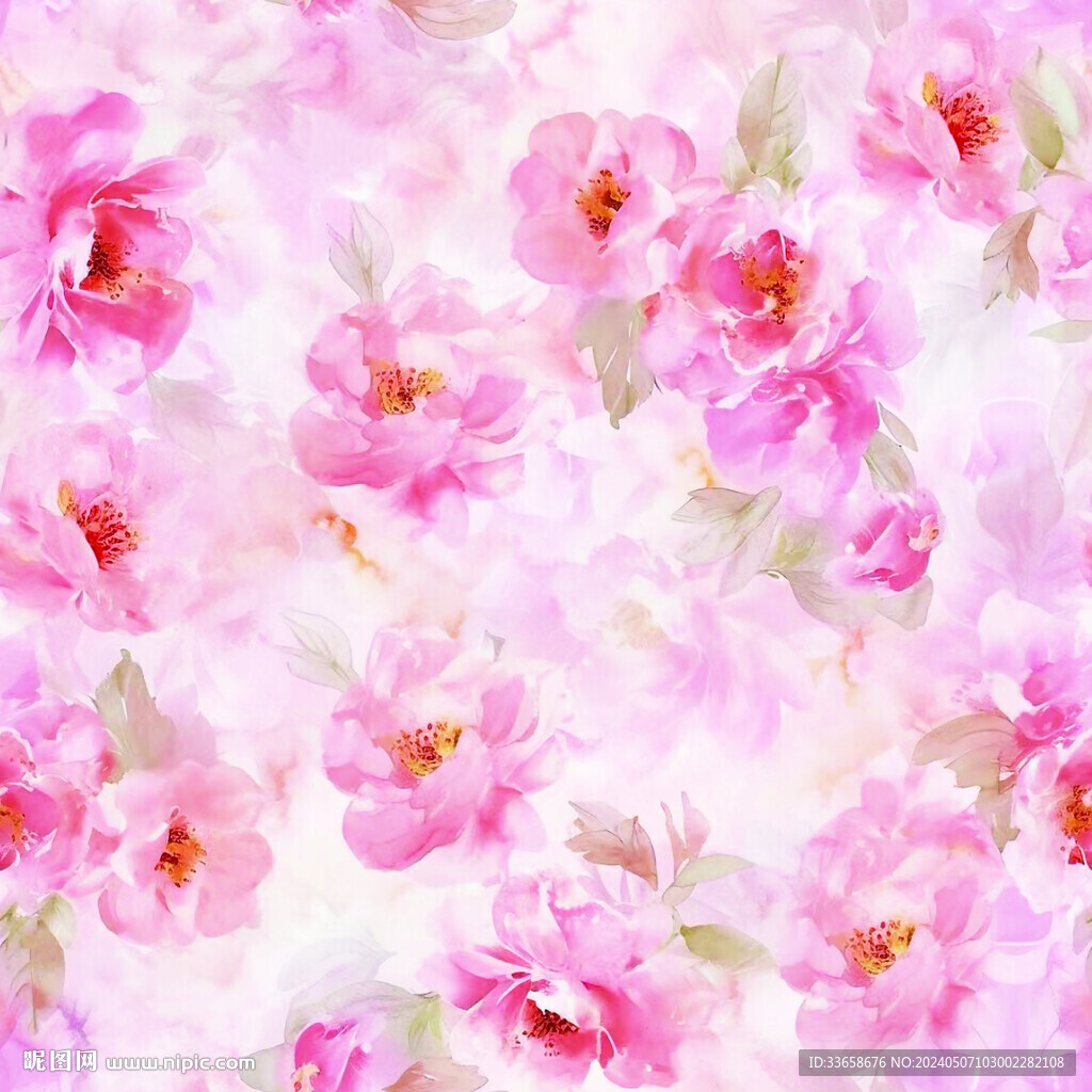 水彩花