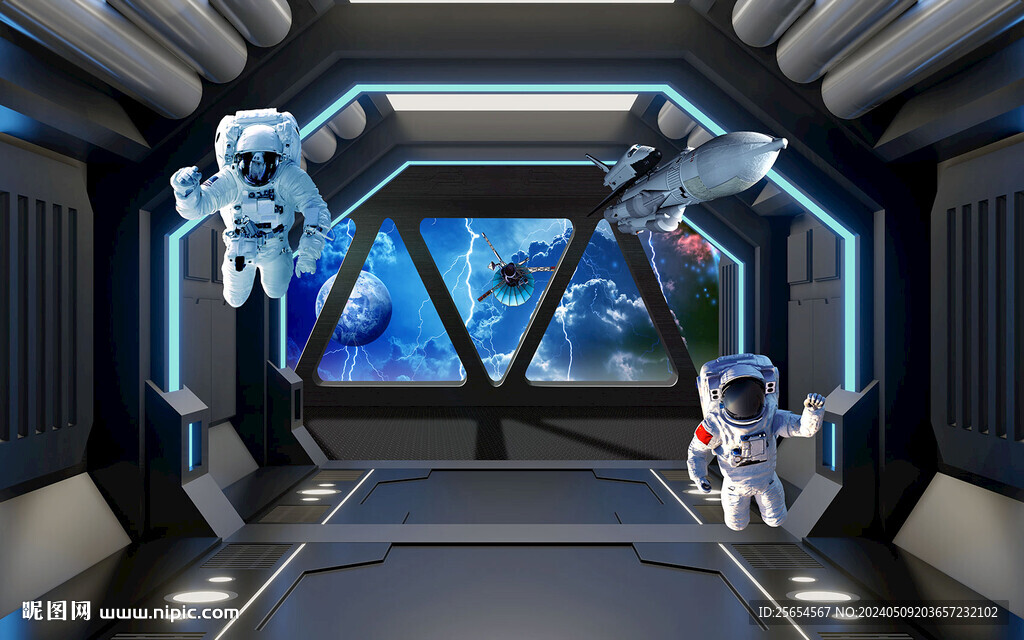 宇宙太空舱酒吧KTV背景墙
