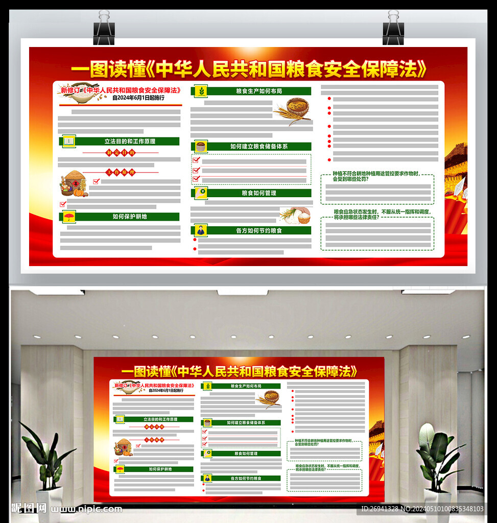 粮食安全保障法宣传图片