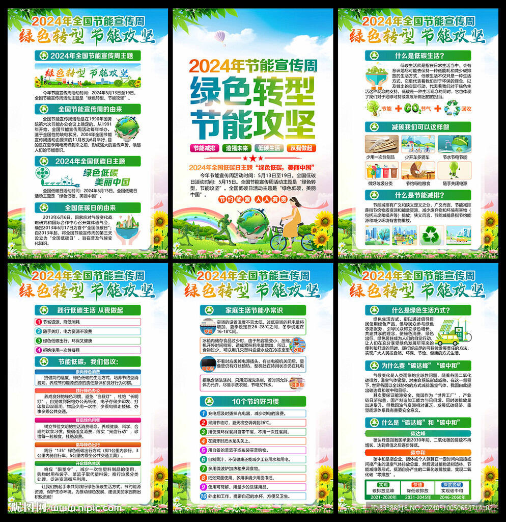 全国节能宣传周展板海报