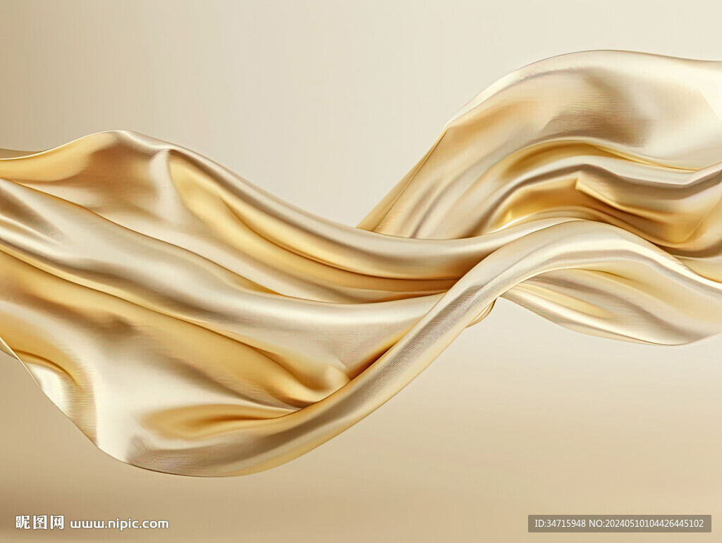 3d金色抽象波浪背景