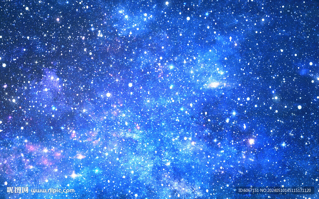 蓝色宇宙星空背景墙