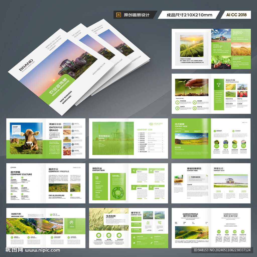 方形农产品画册