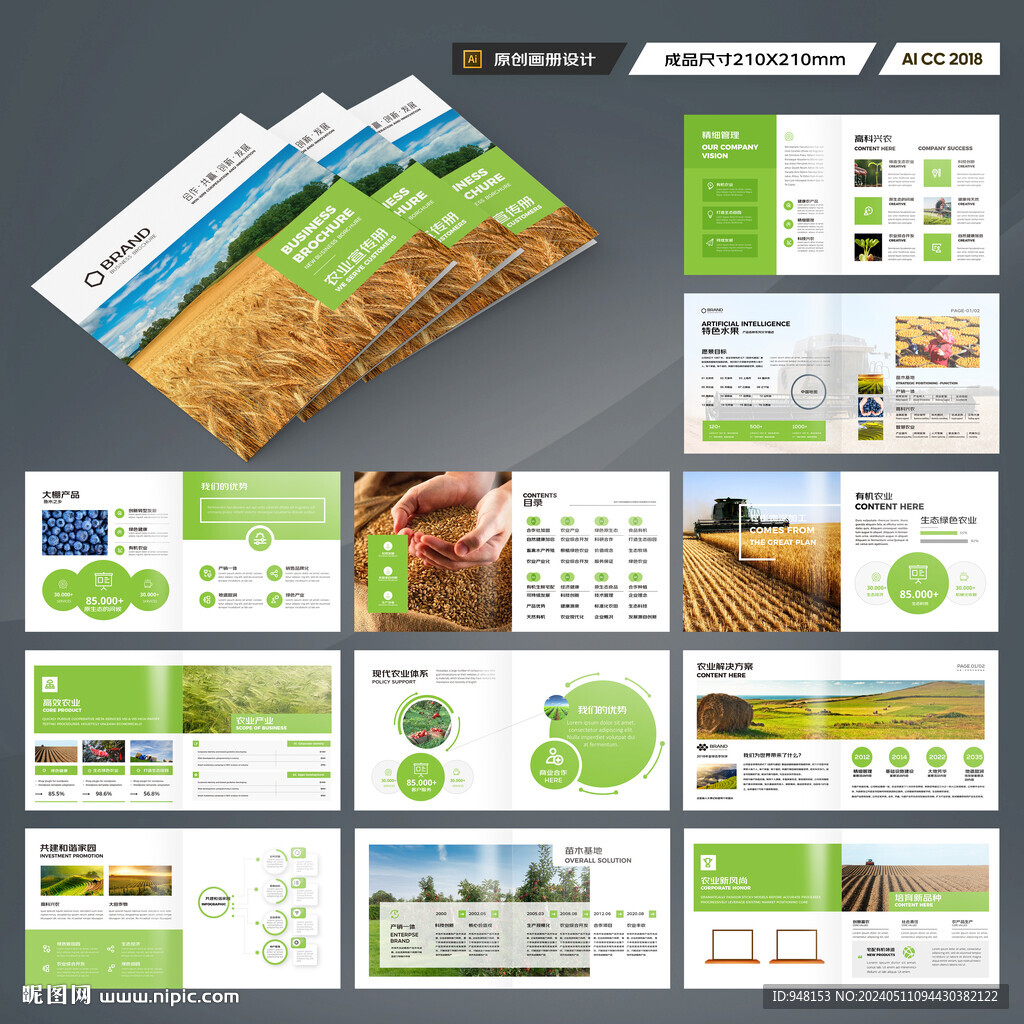 方形农产品画册